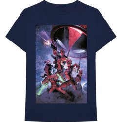 Marvel Deadpool Family Mens Navy T-Shirt Xx-large