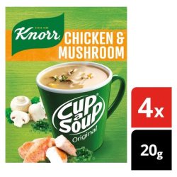 Knorr Cup-a-soup Chicken & Mushroom Instant Soup 4 X 20G