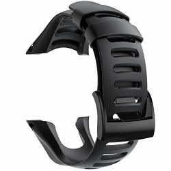 Ancool Compatible With Suunto Ambit 3 Watch Band Soft Tpu Replacement Sport Strap Accessory Wristband For Suunto Ambit 3 Peak 3 Sport 3 Run 2R 2S 2 And 1-BLACK