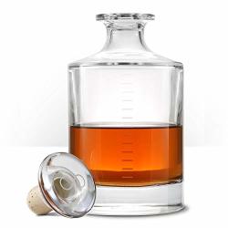 Whiskey Infinity Decanter - Cairn Craft Glass Whisky & Liquor Bottle And Stopper 1L Capacity With 2OZ Markings