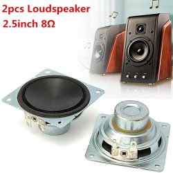 2pcs 2.5inch 8 Full Range Audio Speaker Stereo Loudspeaker 10w