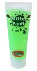 Crazy Crafts Acrylic Glitter Paint - Neon Green Glitter