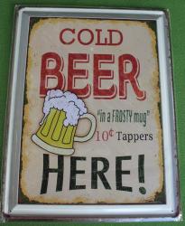 New Sign Metal "cold Beer