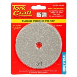 Tork Craft - 100MM Diamond Wet Polishing Pad 50 Grit Grey