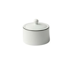 Premium Porcelain Sugar Pot With Black Band