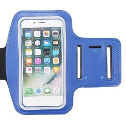 Sorliva Sports Running Gym Touch Screen Armband Case Cover Holder Pouch For IPHONE7 Plus -dark Blue