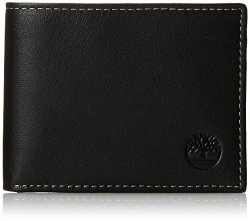 Timberland Men's Blix Slimfold Leather Wallet Black One Size