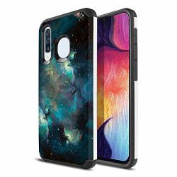 Fincibo Case Compatible With Samsung Galaxy A50 6.4 Inch 2019 Dual Layer Hard Back Hybrid Protector Case Cover Anti Shock Tpu For Galaxy A50