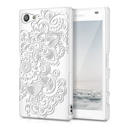 Kwmobile Crystal Case For Sony Xperia Z5 Compact With Design Ethno-flowers - Transparent Protection Case Cover Clear In White Transparent
