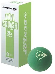 Dunlop Racquet Sports Match Playing Comp MINI Squash Balls Green Pack Of 3