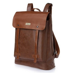 Corliss Casual Stylish Mens Womens Fuax Leather Backpack Satchel School Daypack Business Laptop B...