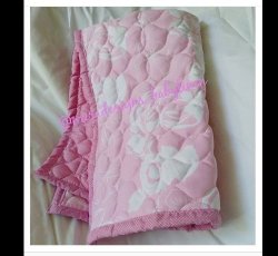 Sweet Pink Floral Quilt Set Baby Linen Cot Bedding Duvet All In One Reversible