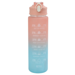 2 Tone Premium 1 Litre Motivational Water Bottle