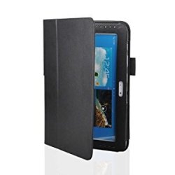 Elecshield Case For Samsung Galaxy Note 10.1 N8000 N8010 Tablet Luxury Leather Stand Black