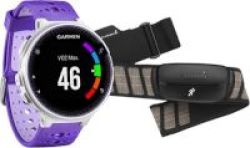 Garmin Forerunner 230 Gps Running Watch With Bundled Heart Rate Monitor Purple & White
