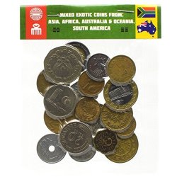 20 Exotic Coins From Asia Middle East Africa Oceania South America. Collectible Coins Old Coins For Your Coin Album Coin Bank Or Coin Holders