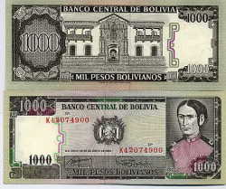 Do Not Pay - Bolivia 1000 Peso 1982 Unc
