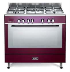 ELBA Fusion Range 90CM 5 Gas Burners With Electric Oven Red Livestainable