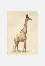 Terry Fan Fashionable Giraffe Print A4
