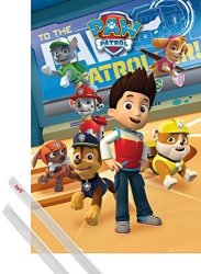 1ART1 GmbH 1ART1 Poster + Hanger: Paw Patrol Poster 36X24 Inches Characters And 1 Set Of Transparent Poster Hangers