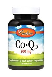 Carlson - CO-Q10 200 Mg Energy Production & Heart Function 120 Soft Gels
