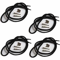 Blank Bolo String Tie Parts Kit Round Slide Smooth Tips Black Vinyl Braid  DIY Silver Tone Supplies f