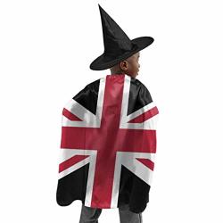 Union Jack Con Nero Della Bandi Cape Cloaks Cloak Hood Witch Cloak And Hat Dress Up For Halloween Birthday Party