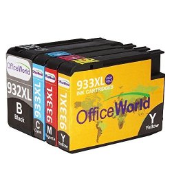 Office World Compatible Ink Cartridge Replacement For Hp 932XL 933XL Compatible With Hp Officejet 6600 6100 6700 7110 7610 7612