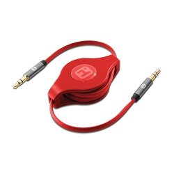 Ihome Retractable 2-FOOT Male To Male Audio Cable - Red See More Colors