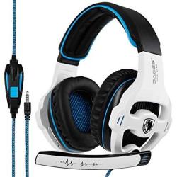 Sades SA810 Stereo Gaming Headset For PS4 PC Xbox One Controller Noise Isolating Over Ear Headphones With Microphone Bass Surround Soft Memory Earmuffs For