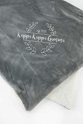 Kappa Kappa Gamma Sorority Sherpa Throw Blanket