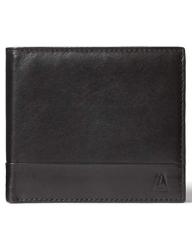 Leather Architect-men's 100% Leather Classic Bi-fold Rfid Wallet- Black black