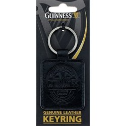 Guinness Black Leather Keyring By Guinness