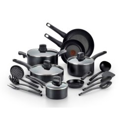 Tefal 18PC C505SI64 Non Stick Cookware Set - Even Heat Base For Even Heat Distribution Total Non-stick Interior And Exterior Unique Thermospot Technology Dishwasher