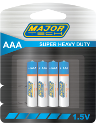 Aaa Super Heavy Duty Batteries R03P-BP4G - Major Tech