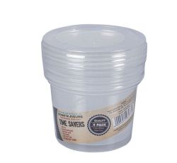 Food Storage Containers - With Lids - 500ML - 4 Piece - 12 Pack