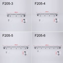Zinc Alloy Chrome-plated Clothes Hook Flexible Slide Bathroom Towel Hanger - F205 6 China