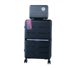 - Unbreakable Travel Luggage 2 Piece Suitcases Spinner - 22 - Black
