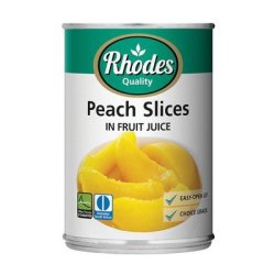 Rhodes Peach Slices Juice 410G X 12