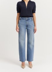 Australian Cotton Blend High Rise Wide Leg Jean