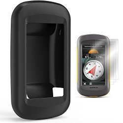 Tusita Case With Screen Protector For Garmin Montana 600 610 610T 650 650T 680 680T Hiking Gps Silicone Skin Protective Cover Black