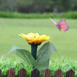 Solar Powered Electric Rotating Butterfly Hummingbird Decorative Fly Simulation Butterfly Pet Fun...