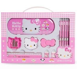 Globaledge Hello Kitty School Stationery Gift Set Includes Metal Case Box 5 Pencils 2 Sharpeners 2 Erasers 1 Ruler Plus Bonus Diy Project