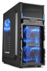 Sharkoon VG5-W Midi Tower PC Gaming Case Blue With Window USB 3.0