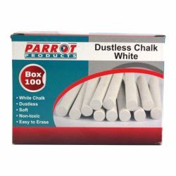Chalk Dustless Box 100 White - CH0100W