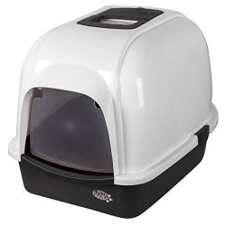 Pet Brands Oval Cat Litter Tray With Hood One Size White