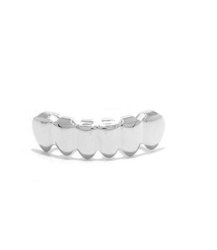 Silver Tone Removeable Mouth Grillz Bottom Row