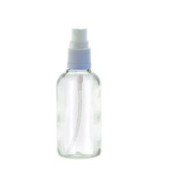 200ML Clear Glass Generic Bottle With Atomiser Spray - White 28 410