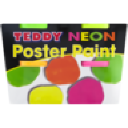 Dala Teddy Multicoloured Neon Poster Paint Tubs 4 X 100ML