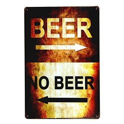 T-ray Beer Or No Beer Tin Sign Iron Painting Art Poster Garage Shop Cafe Bar Home Wall Decor
